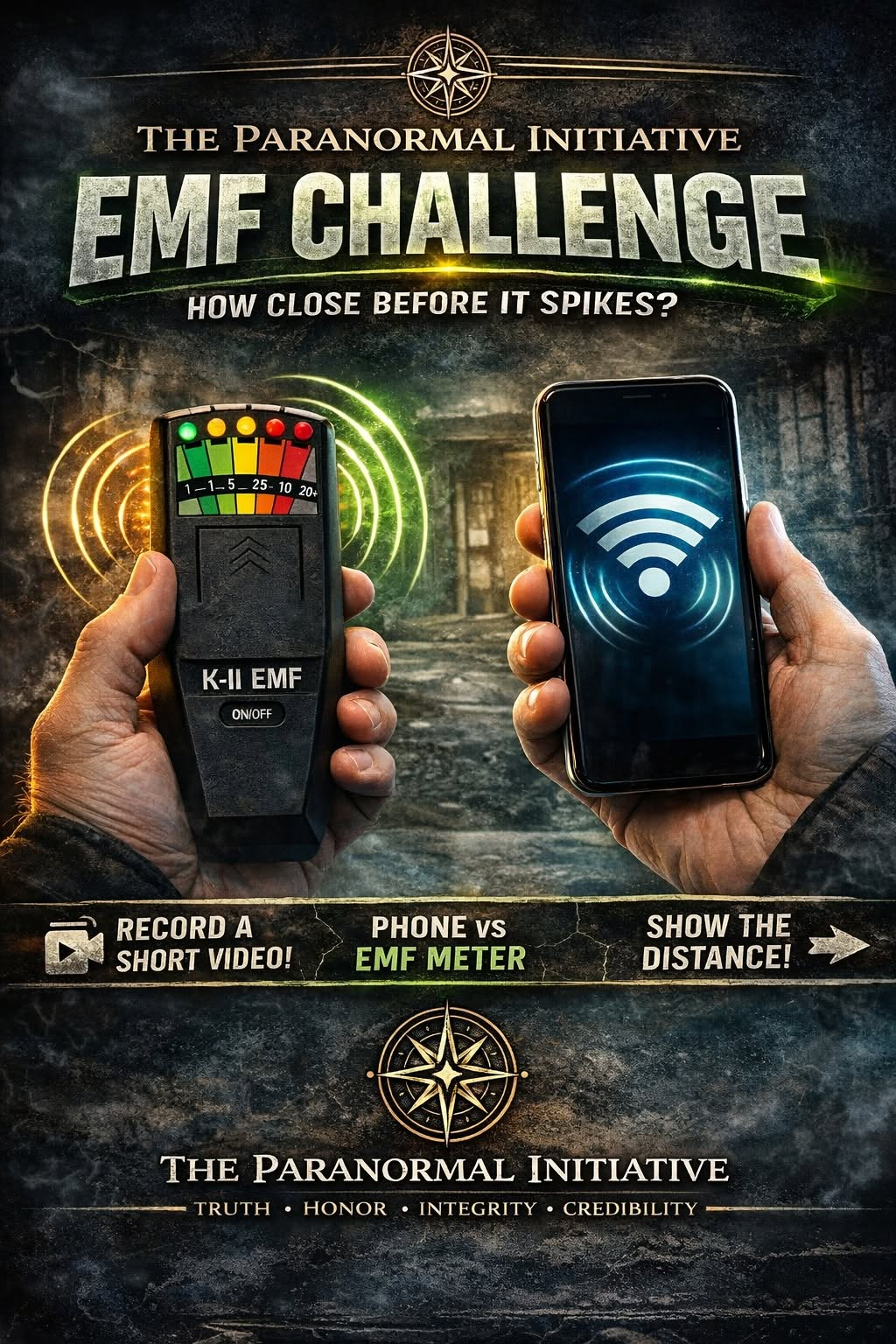 EMF challenge how close before it spikes graphic