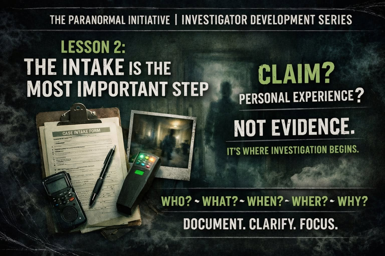 The intake is the most important step series graphic