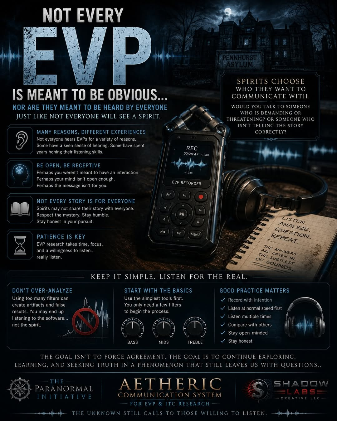 Not every EVP is meant to be obvious educational graphic