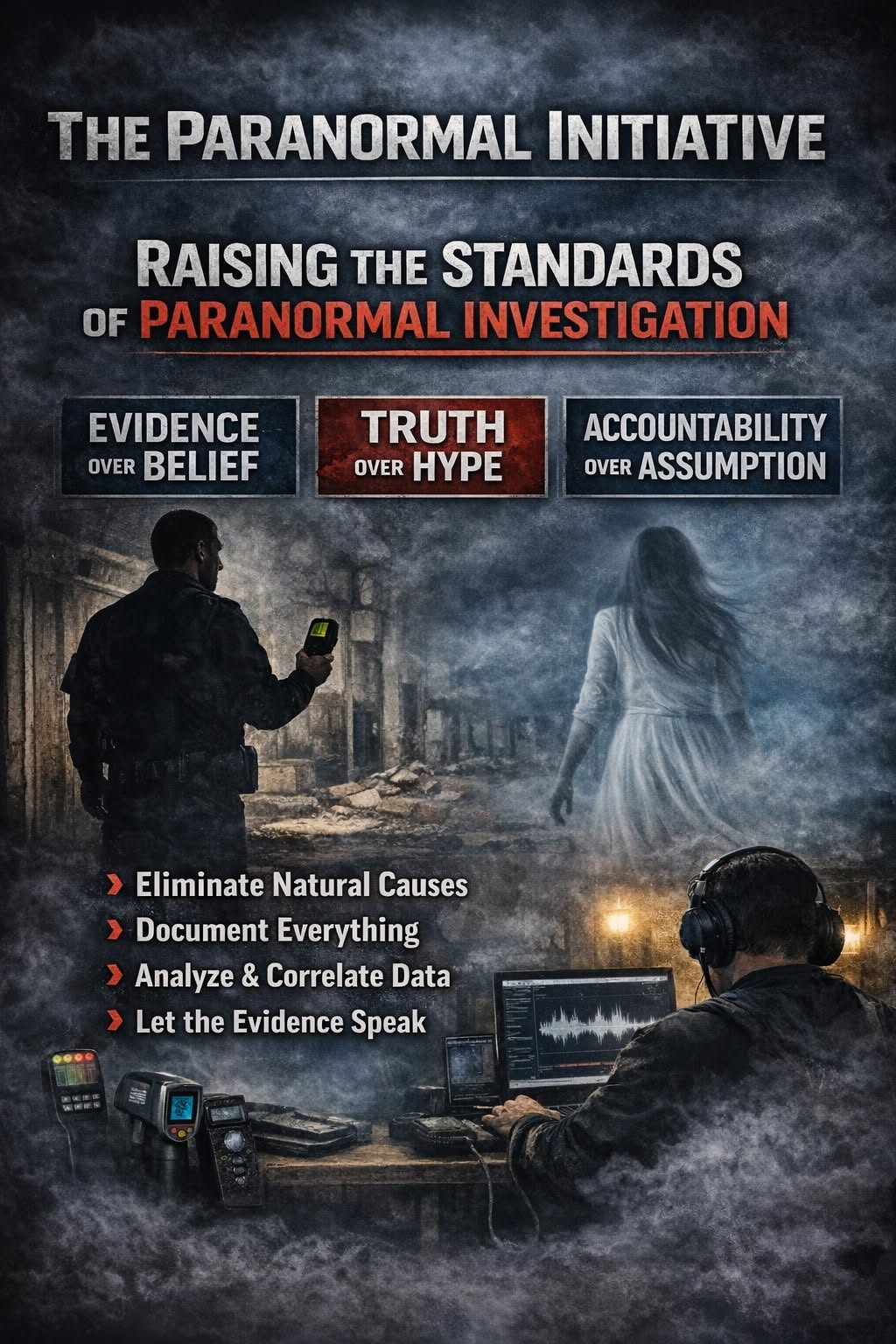 Raising the standards of paranormal investigation series graphic