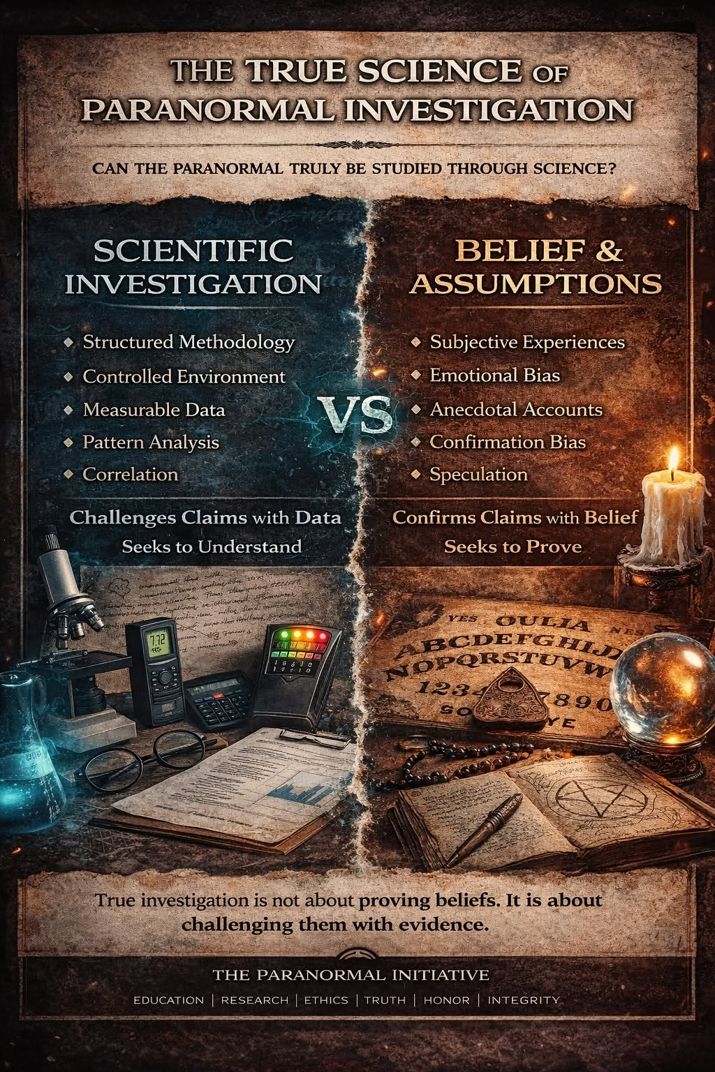 The true science of paranormal investigation graphic